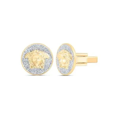 7/8CTW-DIA NK MEDUSA CUFF LINK Yumna Jewelers