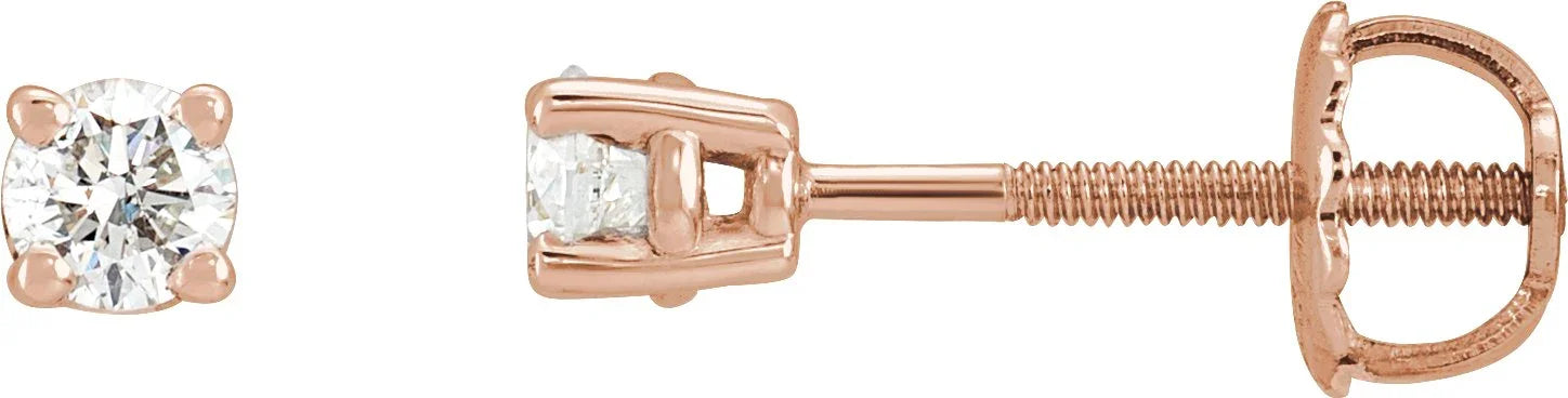 Diamond Stud Earrings with Backs | Yumna Jewelers