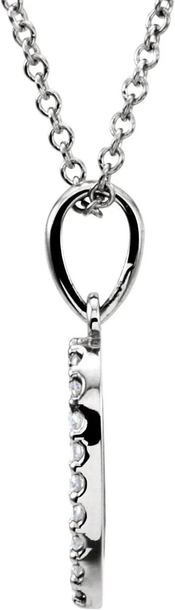 14K Rose 1/10 CTW Natural Diamond 16" Necklace 85863:102:P