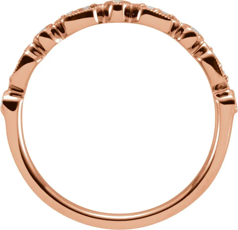 14K Rose 1/8 CTW Natural Diamond Stackable Ring 68968:102:P