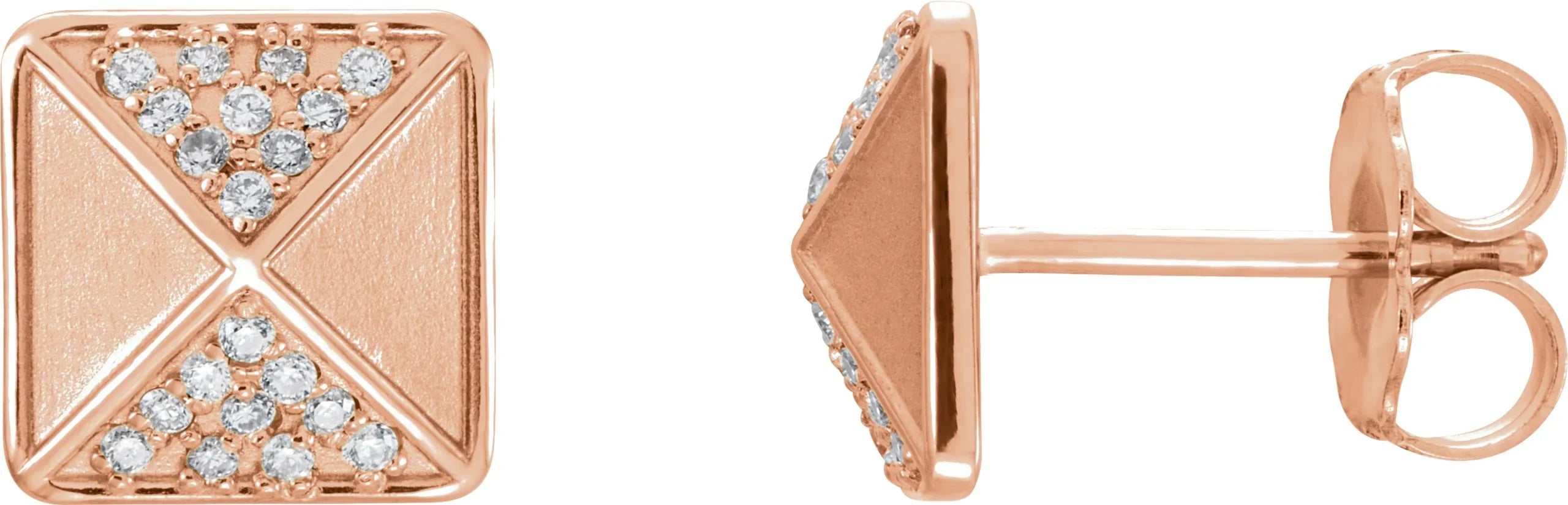 14K Rose 1/10 CTW Natural Diamond Earrings 86199:6002:P