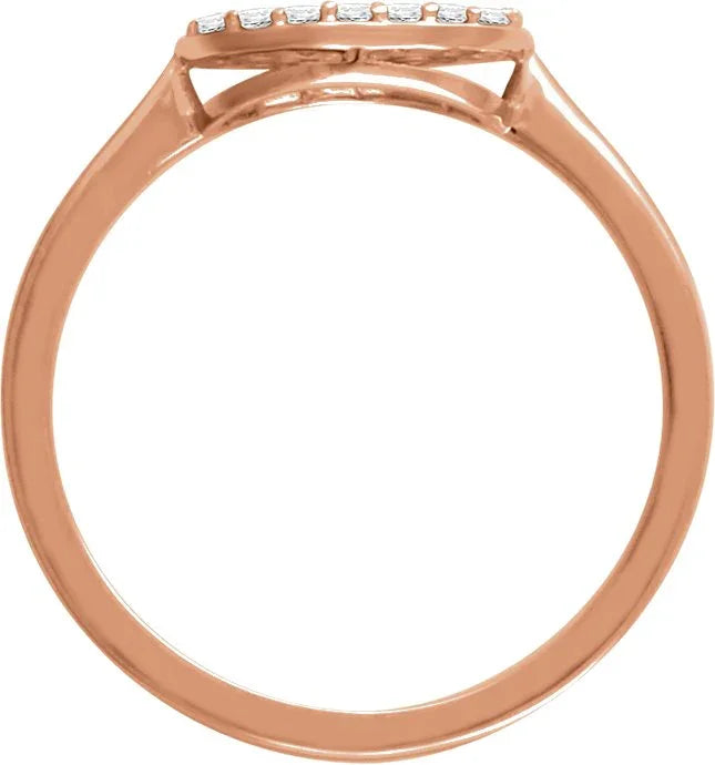 14K Rose 1/5 CTW Natural Diamond Cluster Ring 651833:60002:P