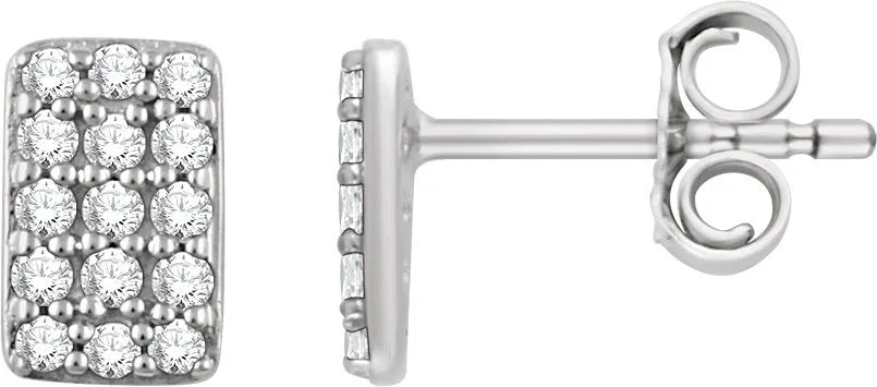 14K Rose 1/5 CTW Natural Diamond Cluster Earrings 651837:60002:P