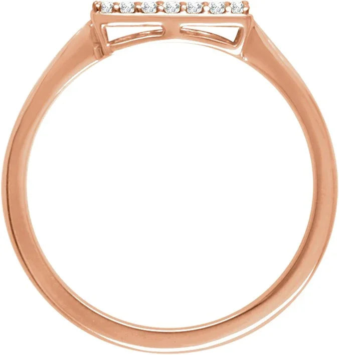 14K Rose 1/6 CTW Natural Diamond Cluster Ring 651839:60002:P