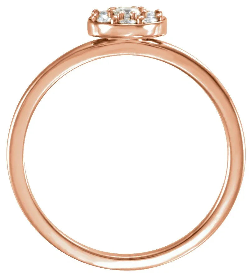 14K Rose 1/4 CTW Natural Diamond Stackable Ring 122810:602:P