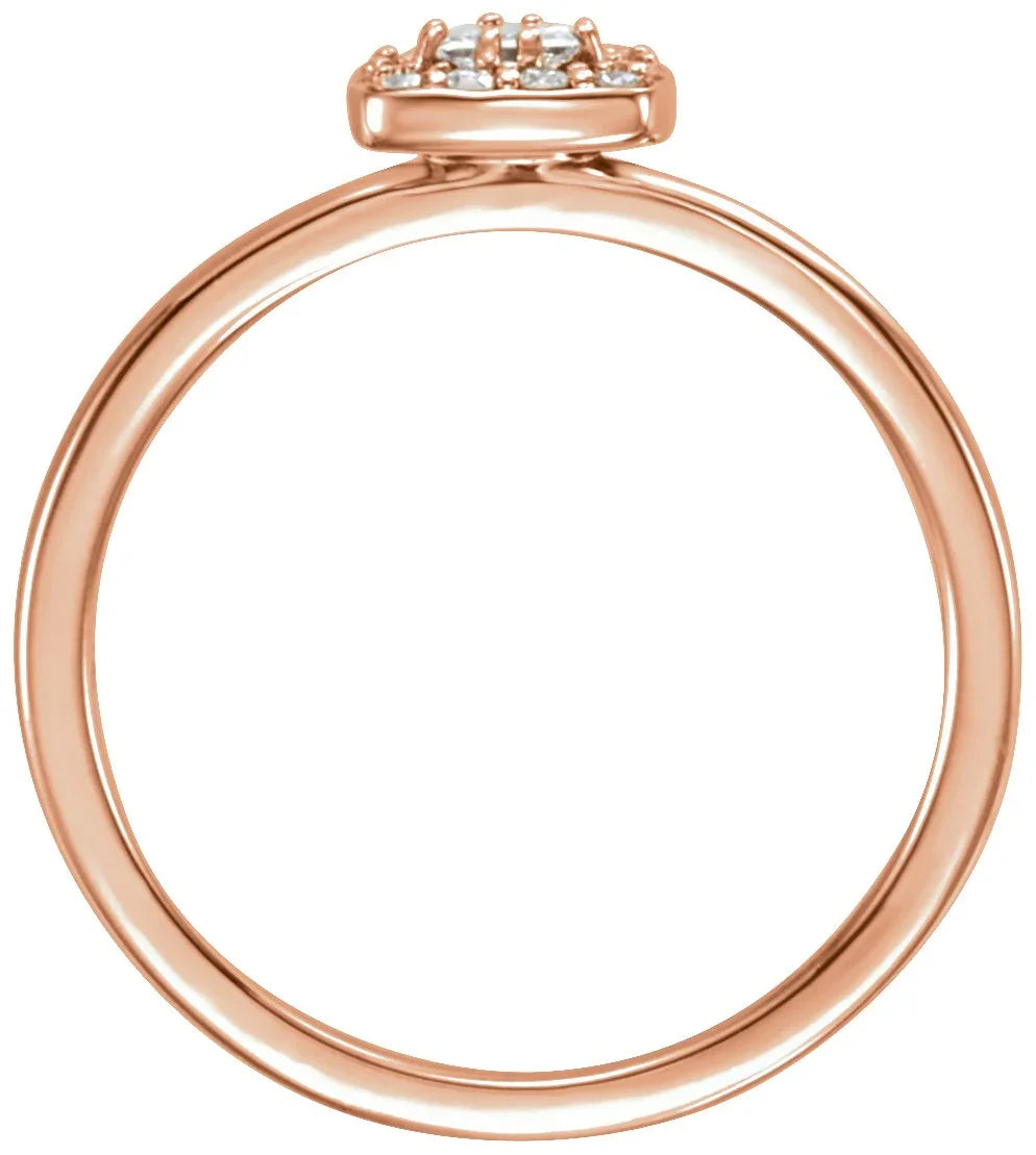 14K Rose 1/4 CTW Natural Diamond Stackable Ring 122811:602:P