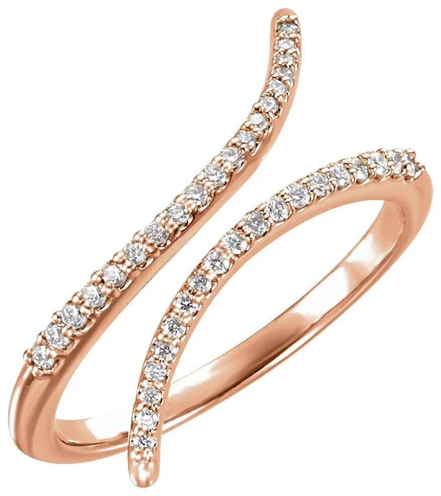 14K Rose 1/6 CTW Natural Diamond Ring 122750:6003:P