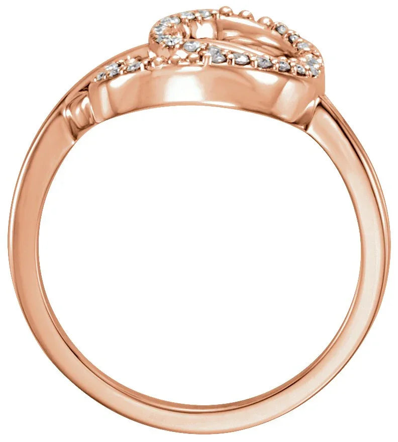 14K Rose 1/6 CTW Natural Diamond Ring 122714:6002:P