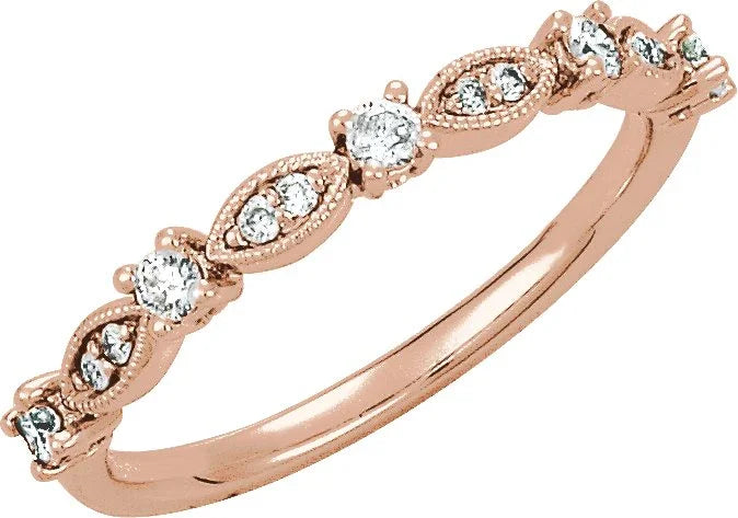14K Rose 1/5 CTW Natural Diamond Stackable Ring 68970:101:P
