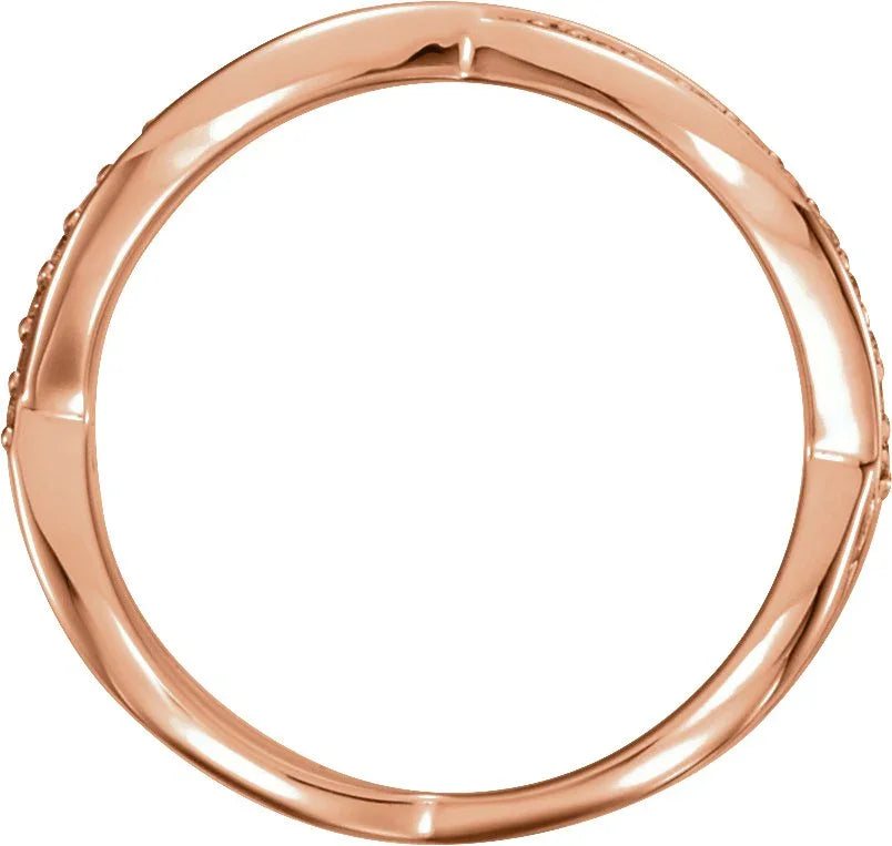 14K Rose 1/8 CTW Natural Diamond Infinity-Inspired Ring 122898:602:P