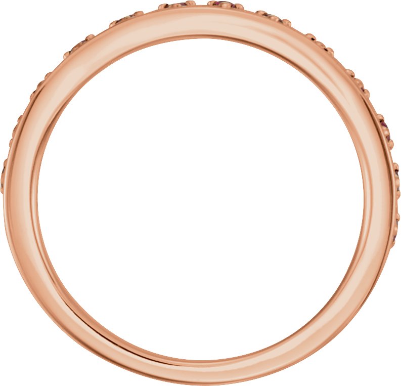 14K Rose Natural Aquamarine Stackable Ring 71831:617:P