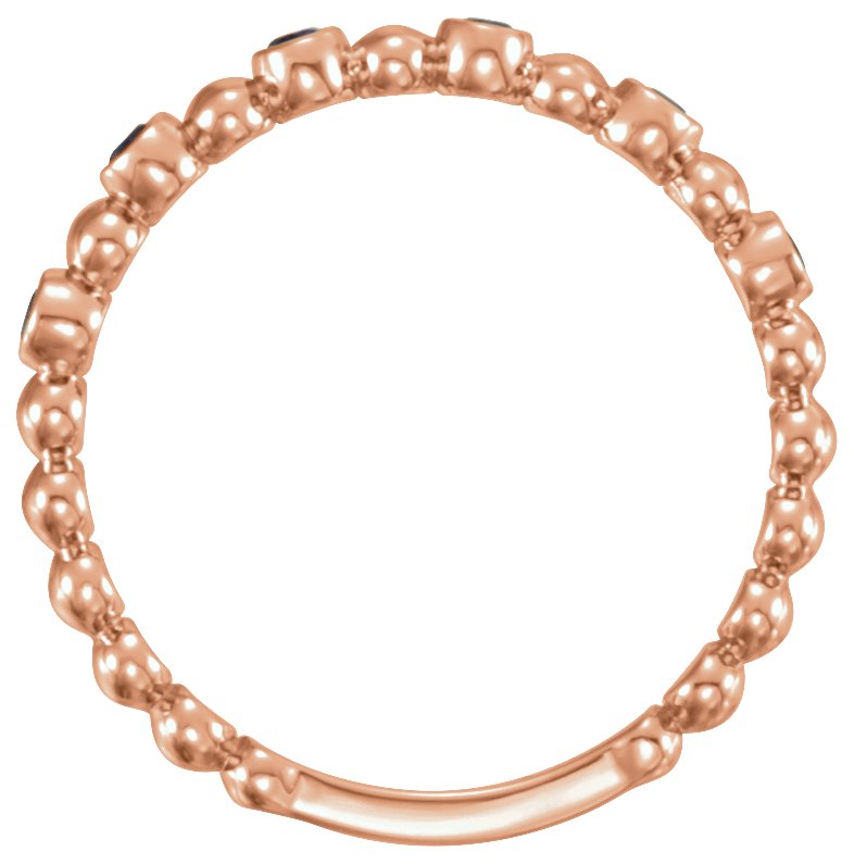 14K Rose Natural Blue Sapphire Stackable Ring 71814:602:P