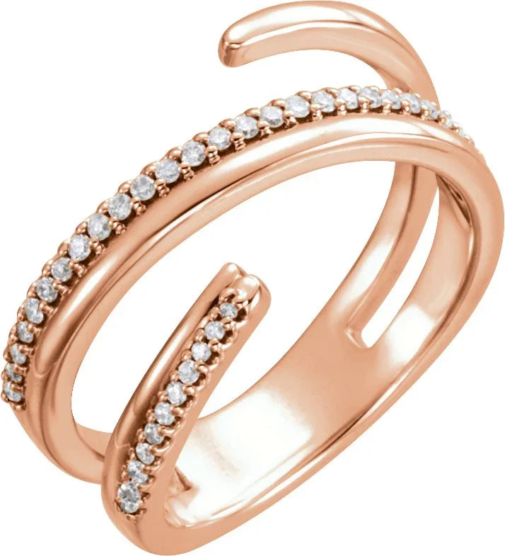 14K Rose 1/6 CTW Natural Diamond Ring 123109:602:P