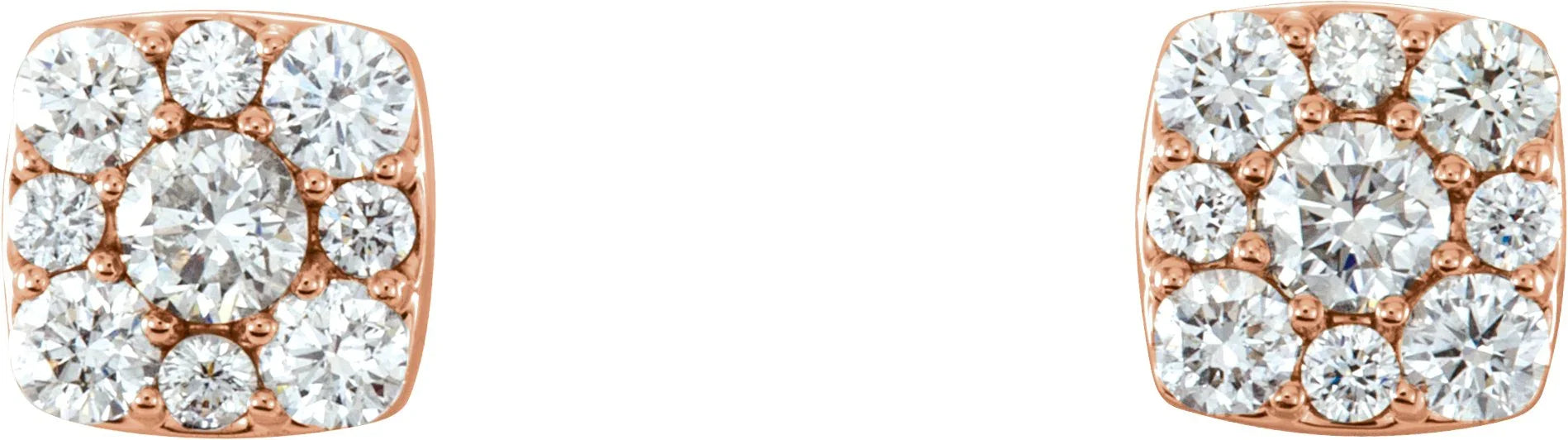 14K Rose Cluster Earrings | Yumna Jewelers