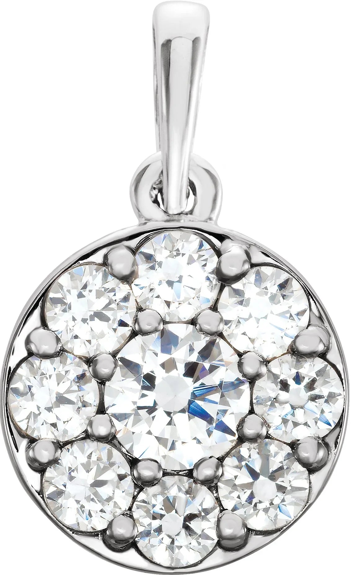 Natural Diamond Cluster Pendant | Yumna Jewelers