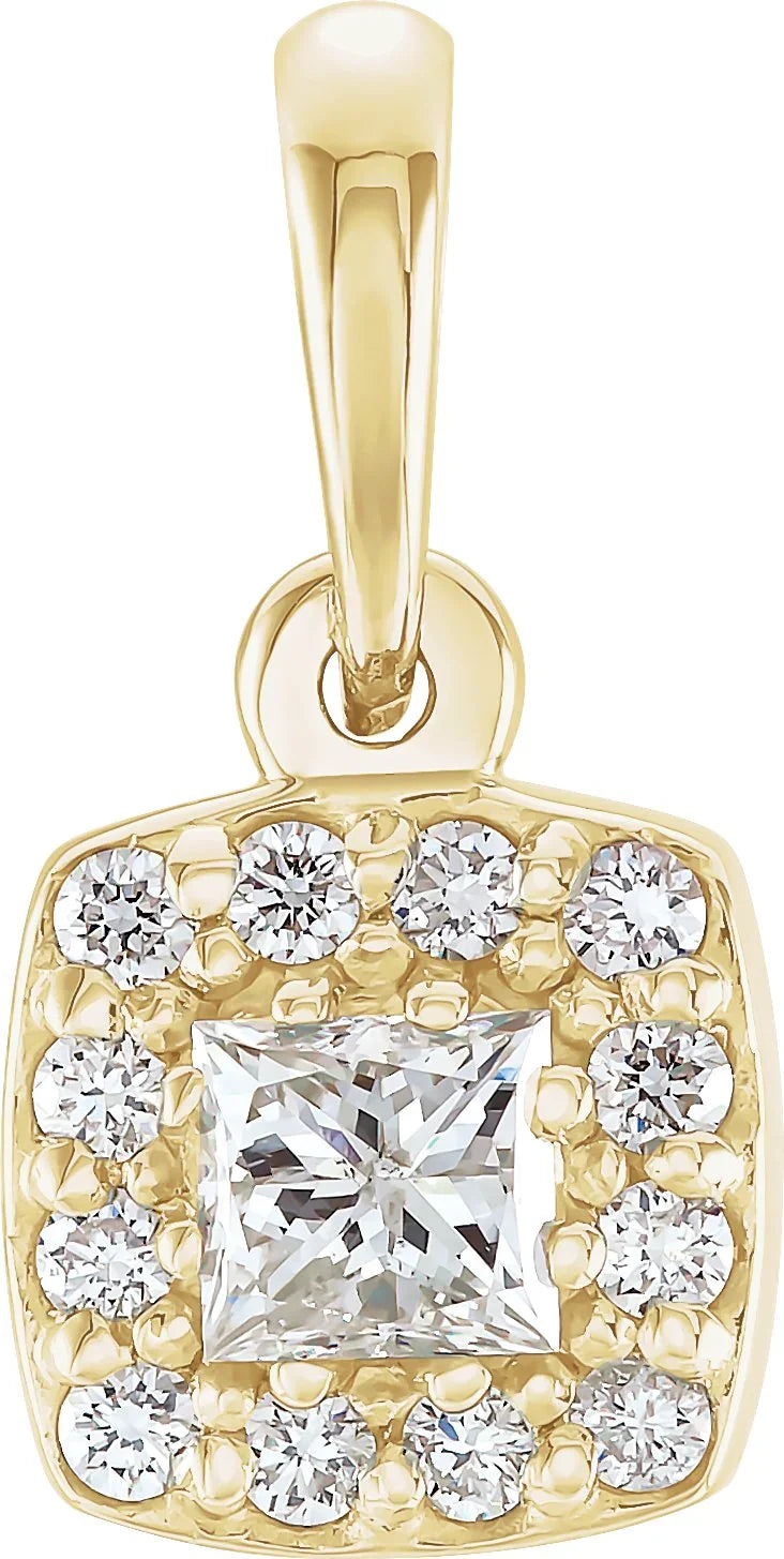 14K Rose 1/4 CTW Natural Diamond Pendant 652193:60002:P