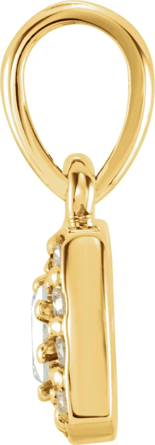 14K Rose 1/4 CTW Natural Diamond Pendant 652193:60002:P