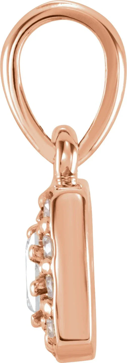 14K Rose 1/4 CTW Natural Diamond Pendant 652193:60002:P