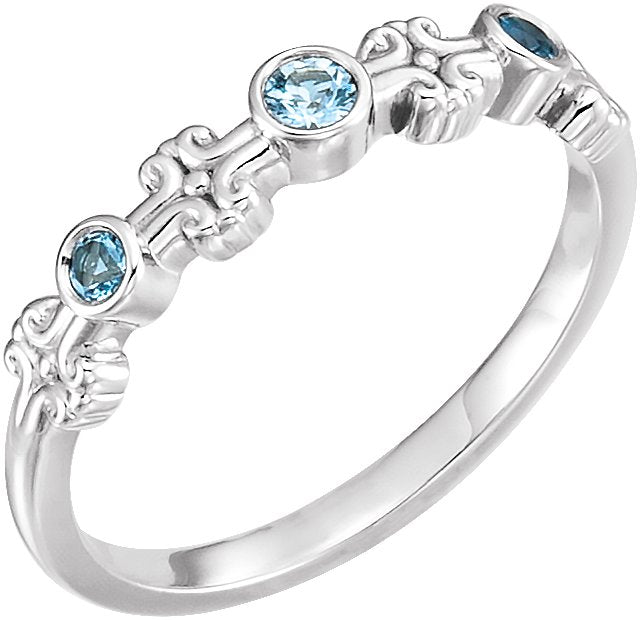 14K Rose Natural Alexandrite Bezel-Set Ring 71924:637:P