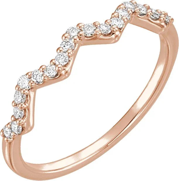 14K Rose 1/5 CTW Natural Diamond Stackable Ring 123052:602:P