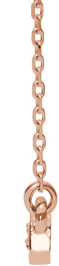 14K Rose 1/5 CTW Natural Diamond Bar 16-18" Necklace 86609:607:P