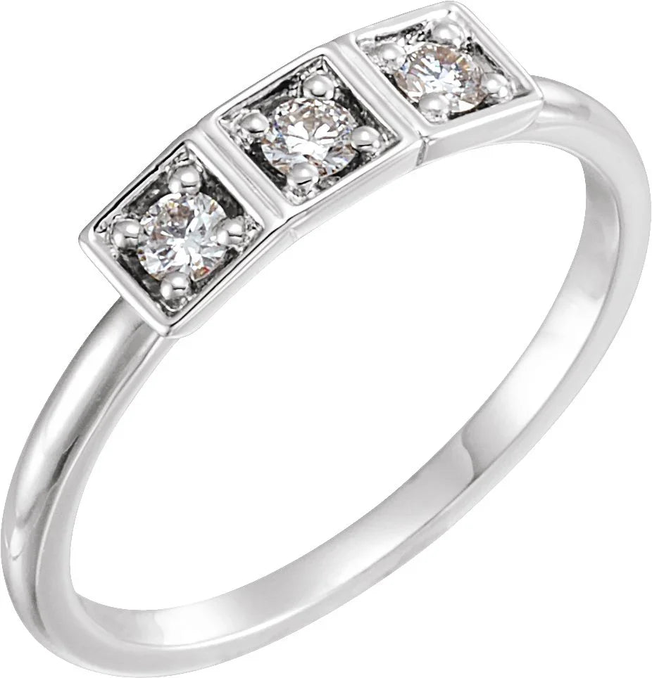 14K Rose 1/5 CTW Natural Diamond Stackable Ring 123362:602:P