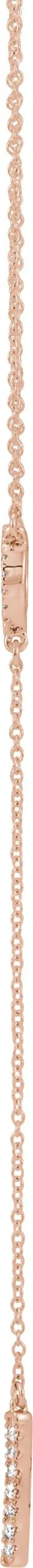 14K Rose 1/6 CTW Natural Diamond Bar 16-18" Necklace 652305:60002:P