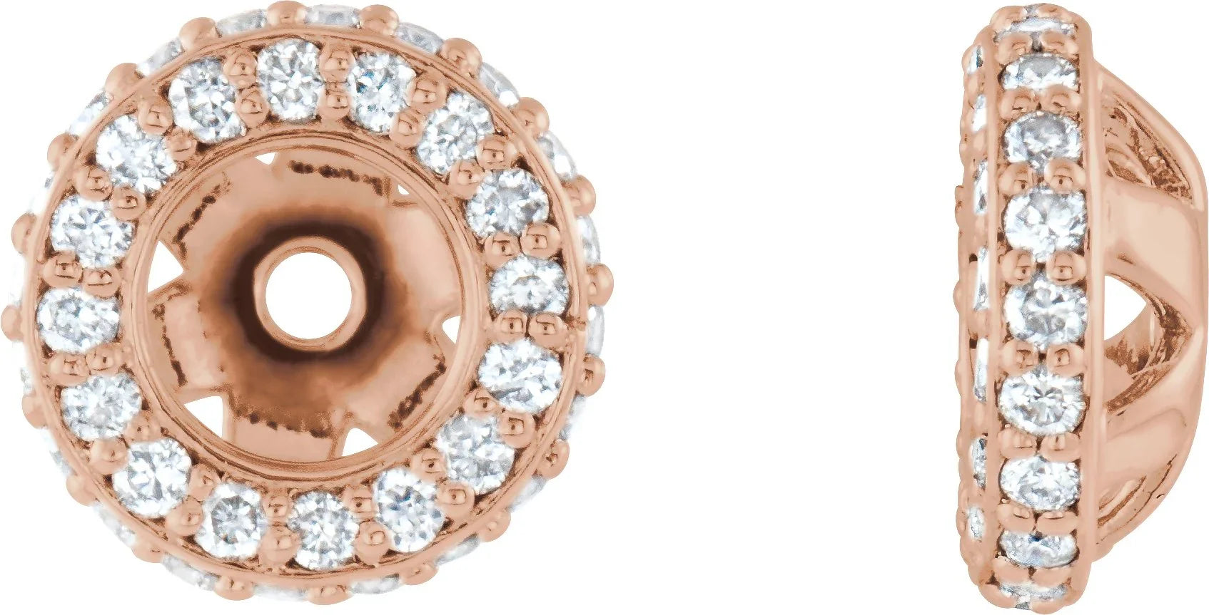 14K Rose 1/5 CTW Natural Diamond Earrings Jacket 86627:606:P