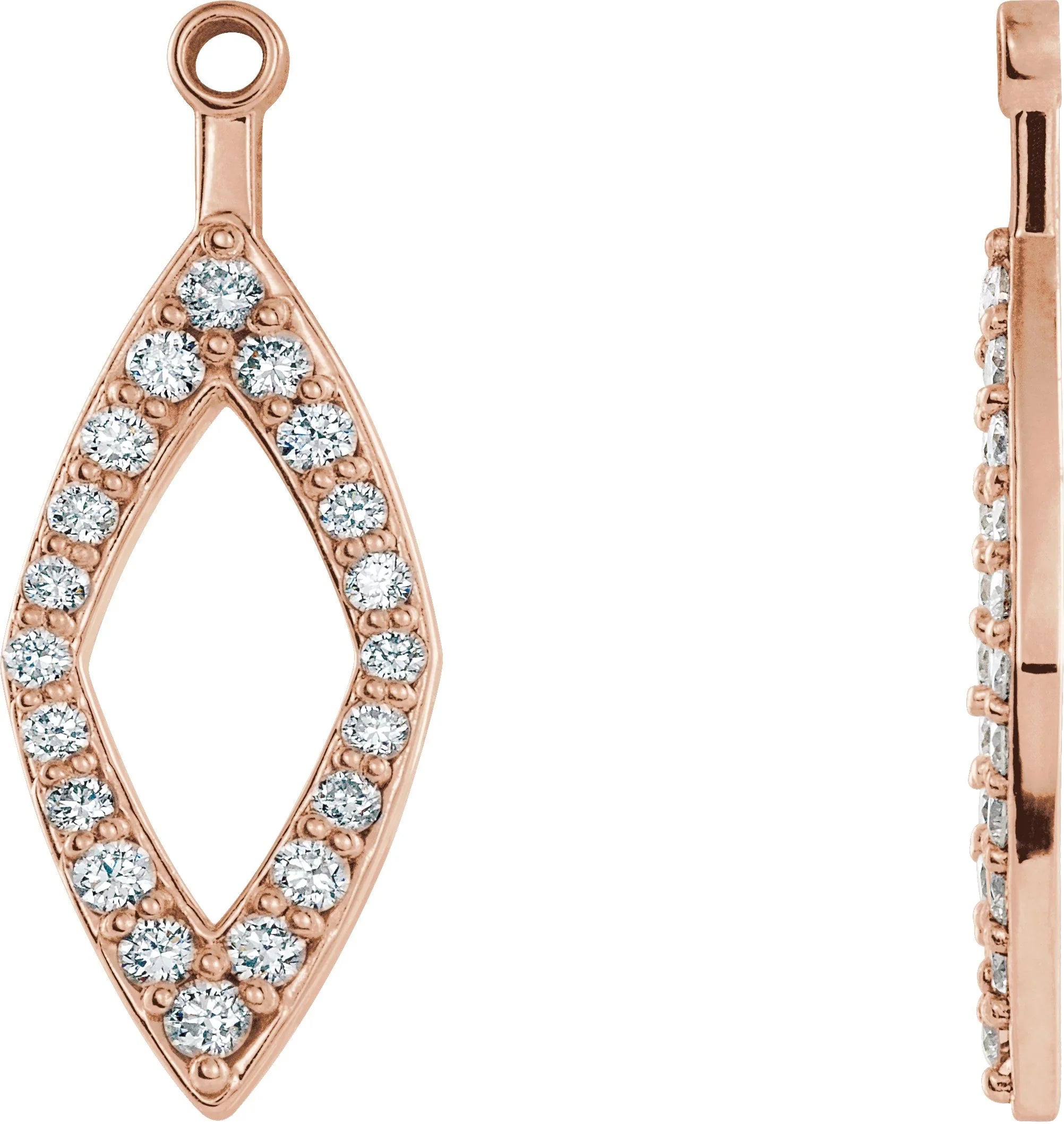 1/4 Ctw Diamond Earring Jackets | Yumna Jewelers