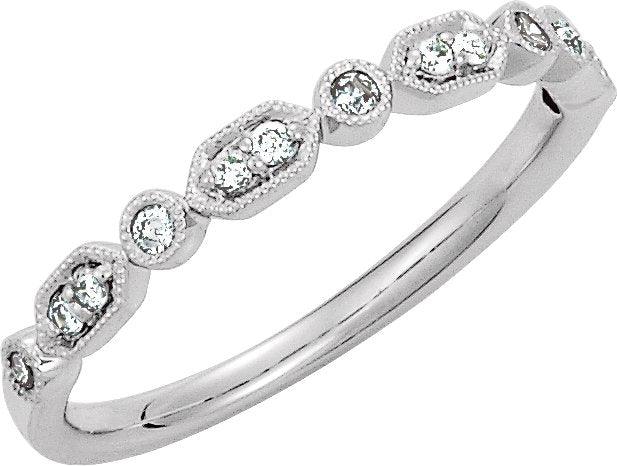 14K Rose 1/8 CTW Natural Diamond Stackable Ring 68968:102:P
