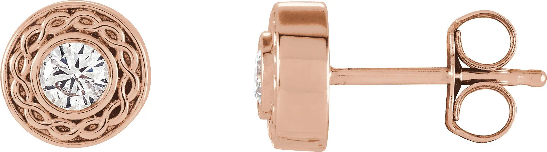 14K Rose 1/5 CTW Natural Diamond Earrings 85893:102:P