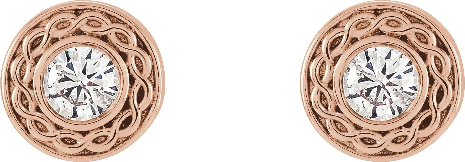 14K Rose 1/5 CTW Natural Diamond Earrings 85893:102:P