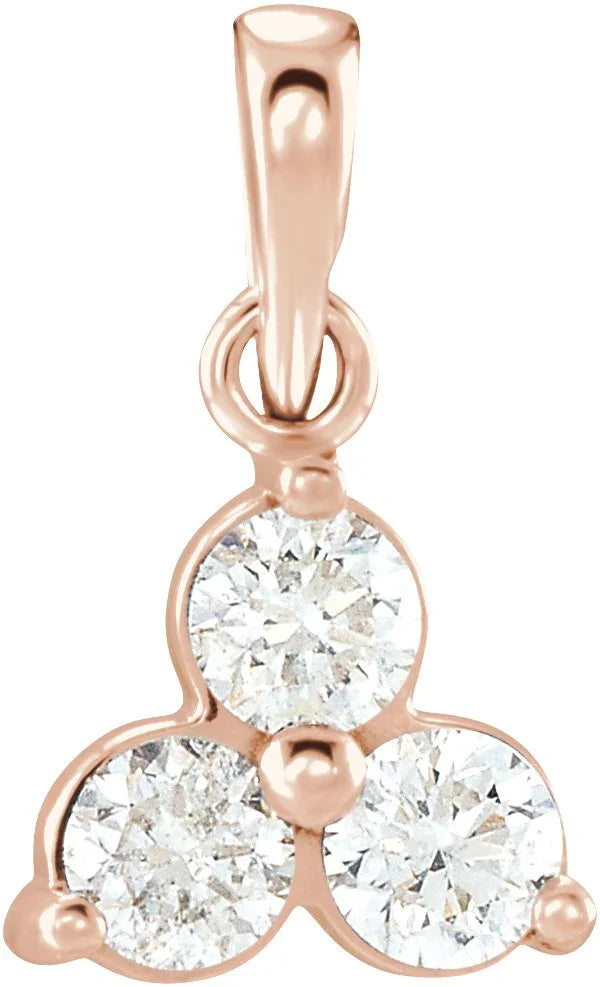 05g Diamond 3 Stone Pendant | Yumna Jewelers
