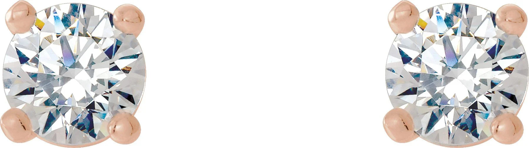 Diamond 4-Prong Stud Earrings | Yumna Jewelers