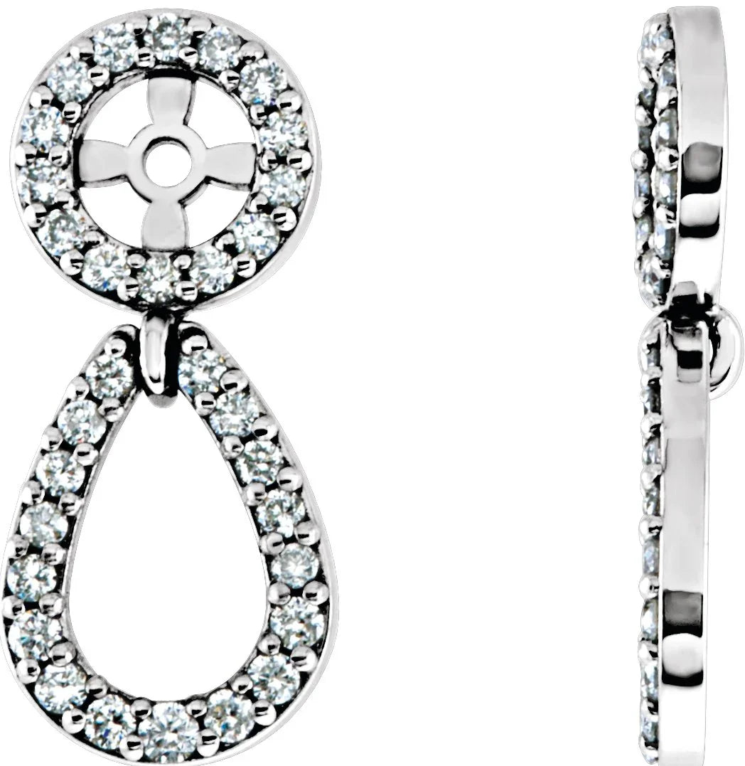 Diamond Earring Jackets | 14K Rose Earring Jackets | Yumna Jewelers