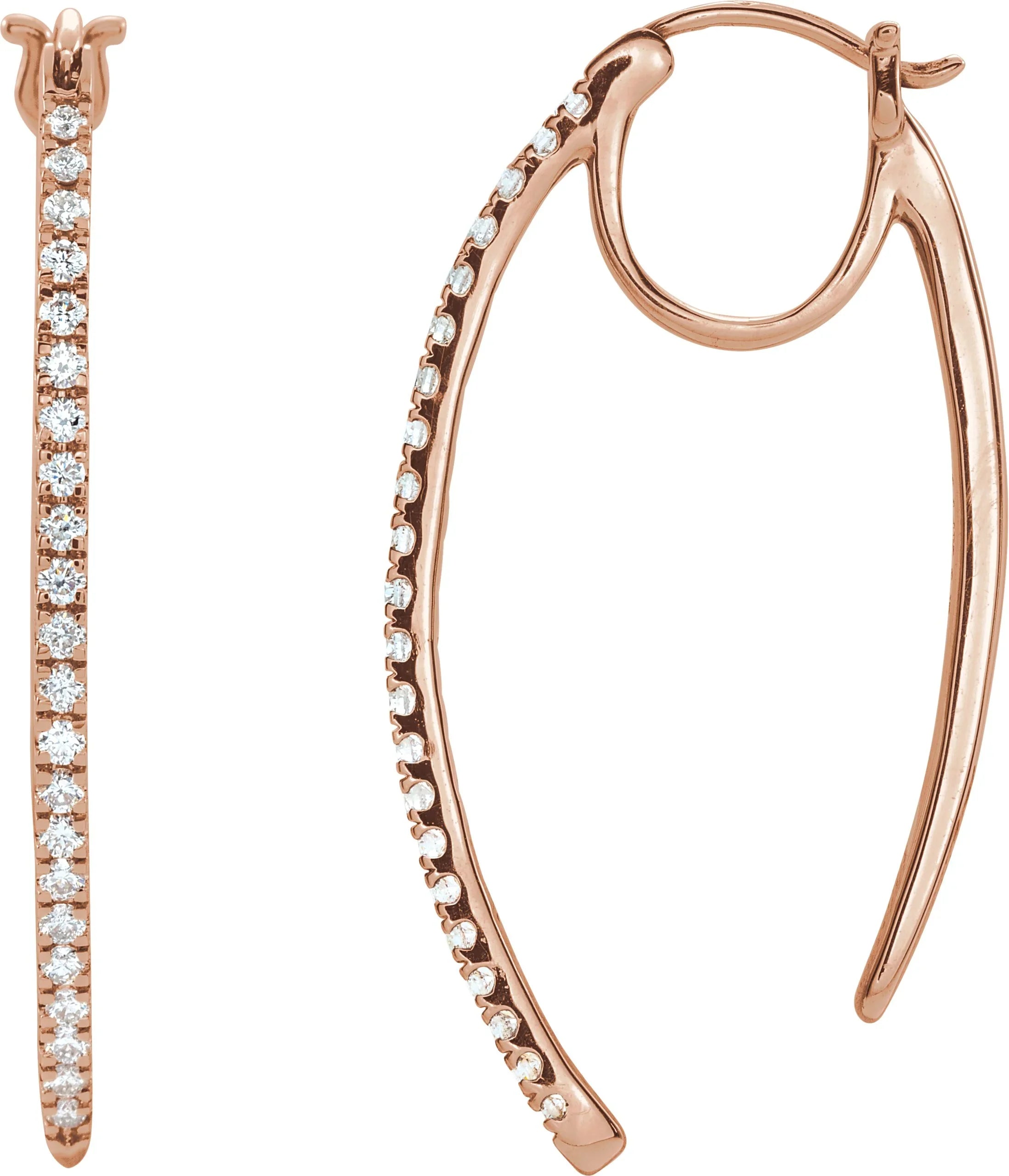 Diamond Hoop Earrings | Women's Hoop Earrings | Yumna Jewelers