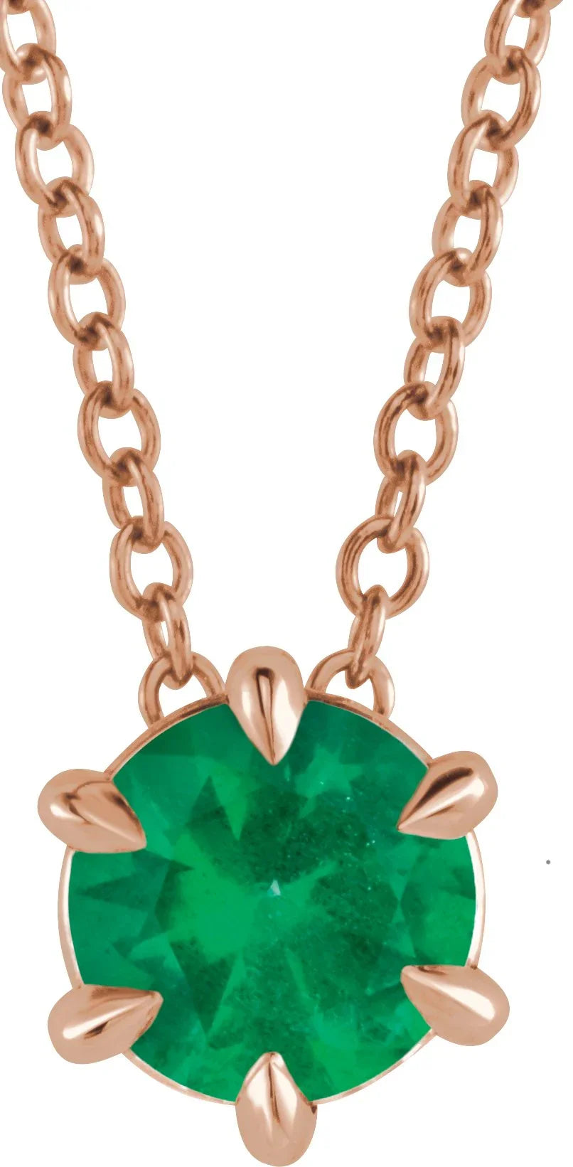 Emerald Rose Chain Necklace | Yumna Jewelers