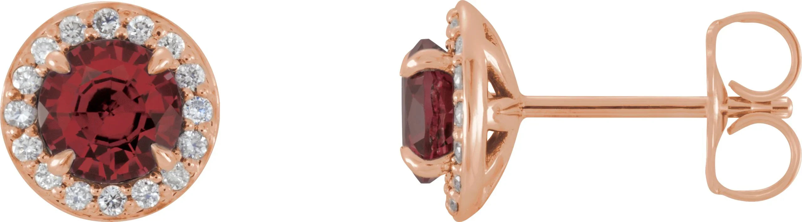 Natural Mozambique Garnet Earrings | Yumna Jewelers