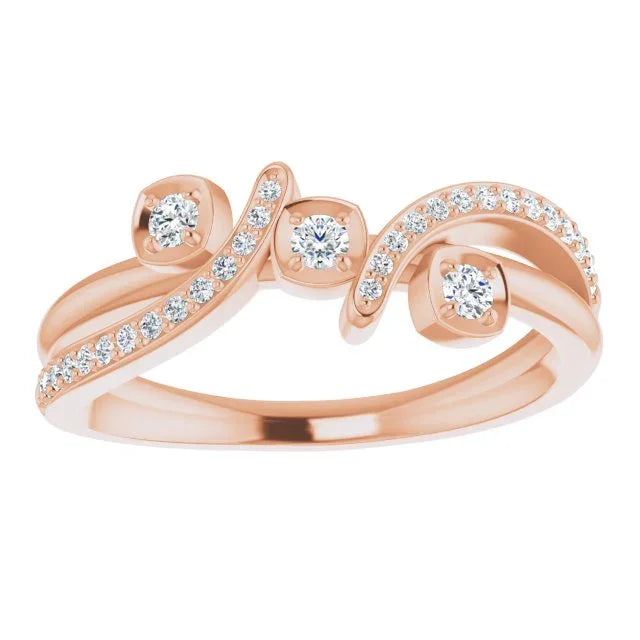 14K Rose 1/5 CTW Natural Diamond Ring 122899:602:P