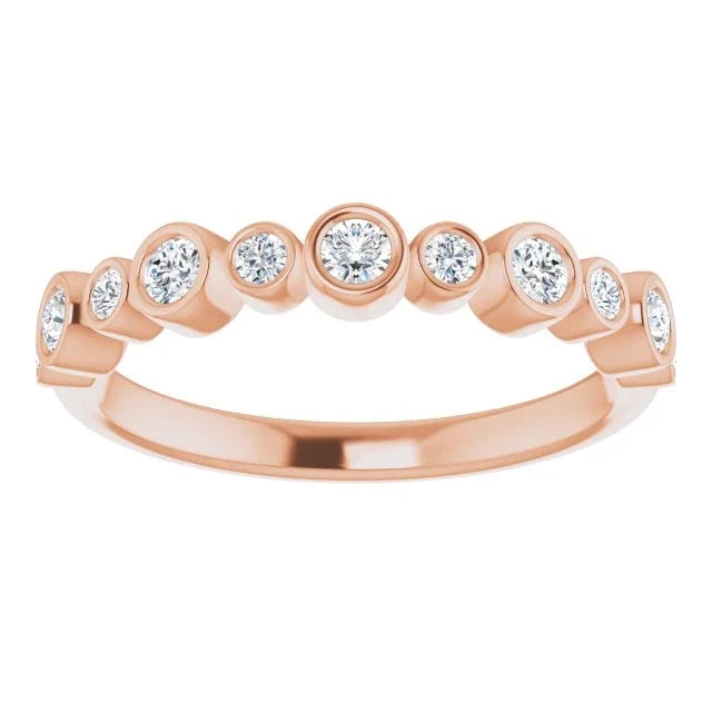 14K Rose Diamond Ring | Yumna Jewelers