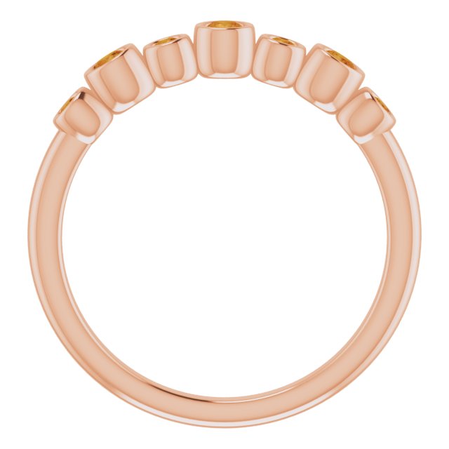 14K Rose Natural Citrine Bezel-Set Ring 71844:657:P