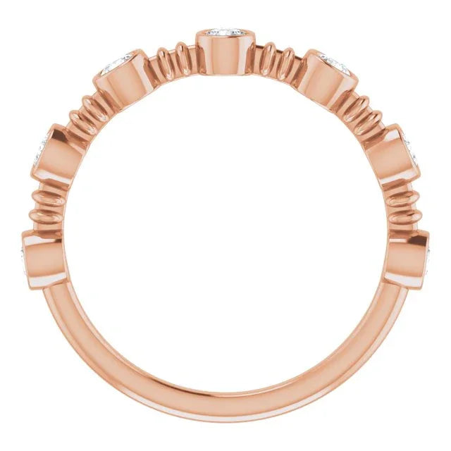 14K Rose 3/8 CTW Natural Diamond Ring 71895:622:P