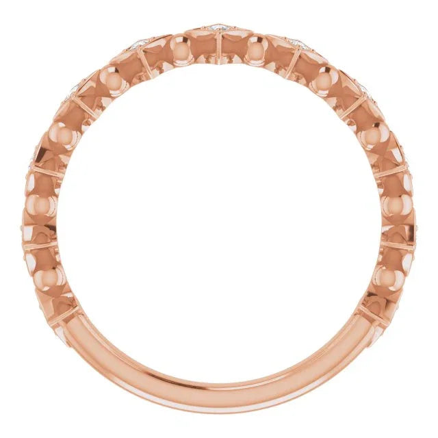 14K Rose 1/10 CTW Natural Diamond Stackable Ring 123547:602:P