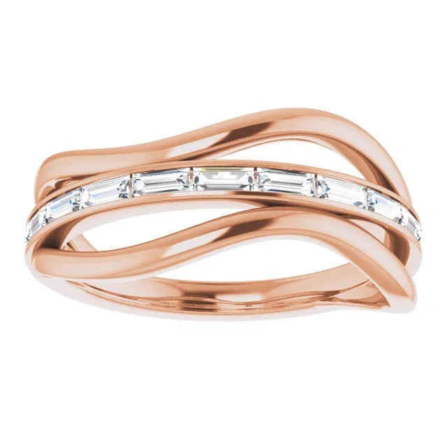 Freeform Diamond Rings | 14K Rose Freeform Ring | Yumna Jewelers