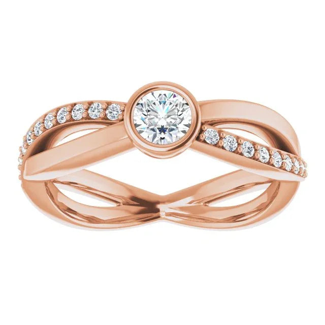 14K Rose 3/8 CTW Natural Diamond Ring 122897:617:P