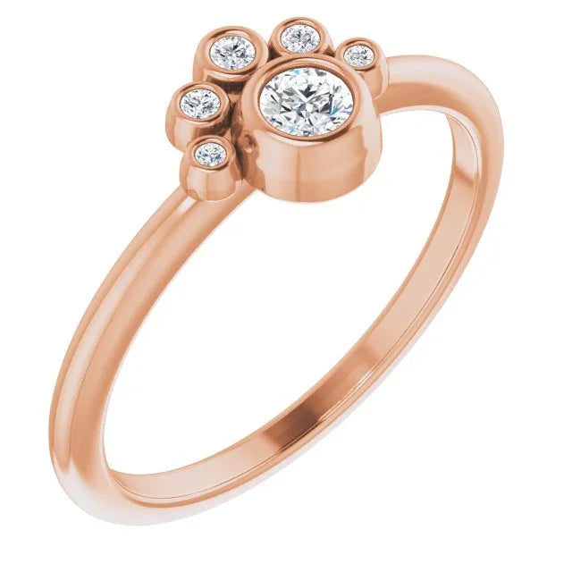 14K Rose 1/6 CTW Natural Diamond Ring 72035:655:P