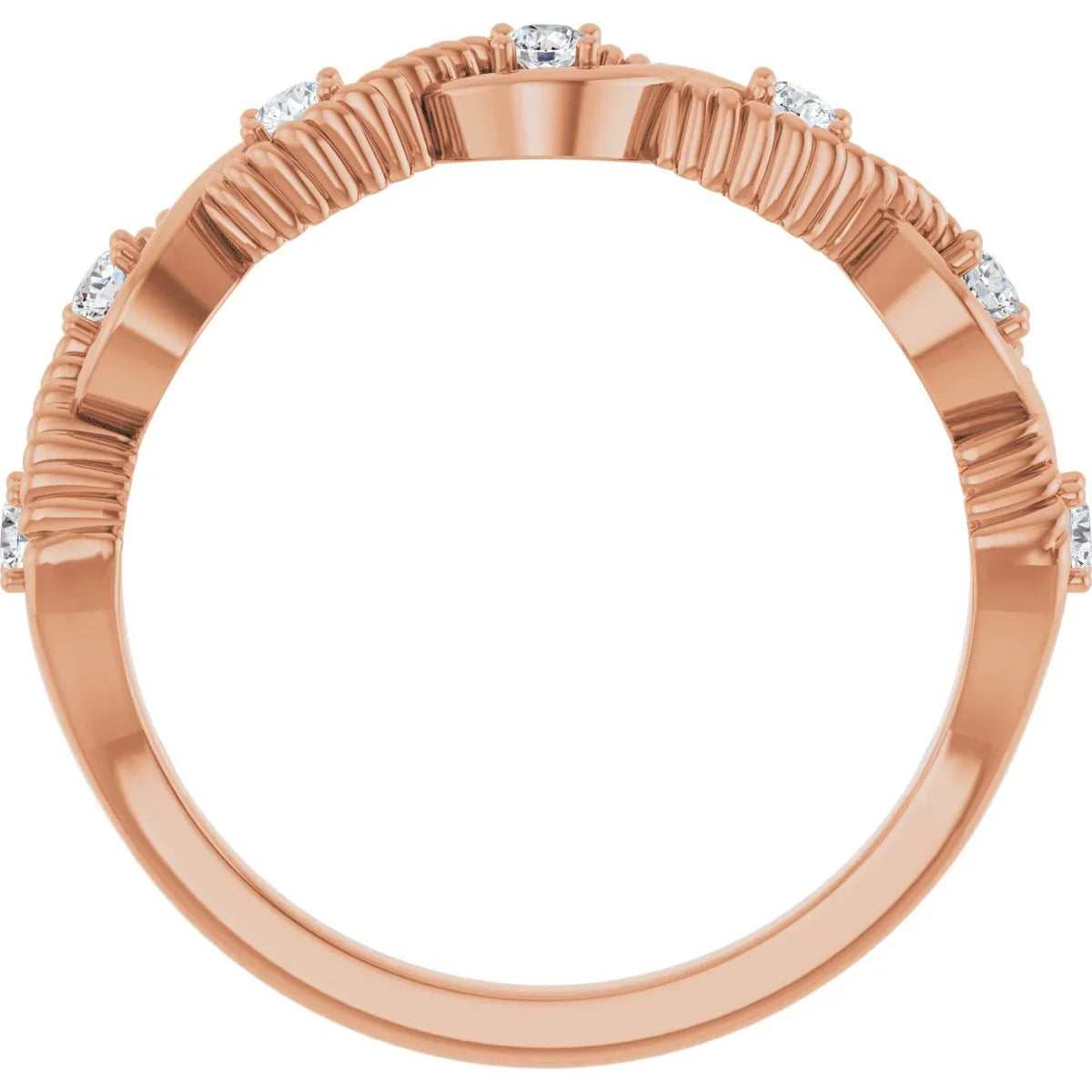 14K Rose 1/5 CTW Natural Diamond Stackable Ring 72046:6034:P