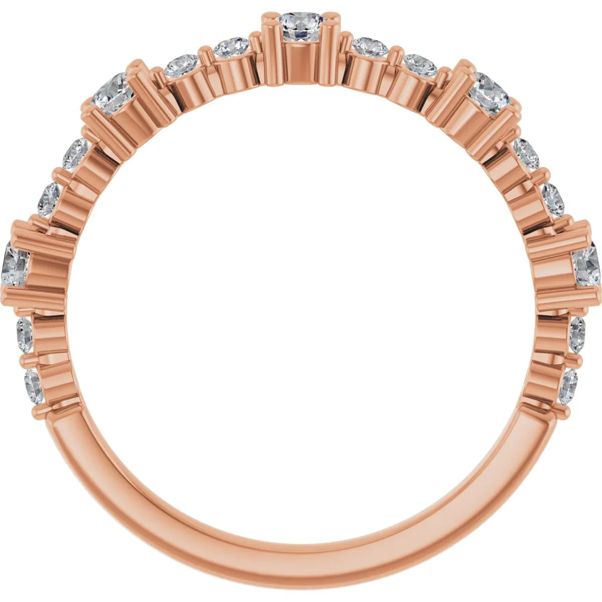 1/2 CTW Diamond Rings | 14K Rose Ring | Yumna Jewelers