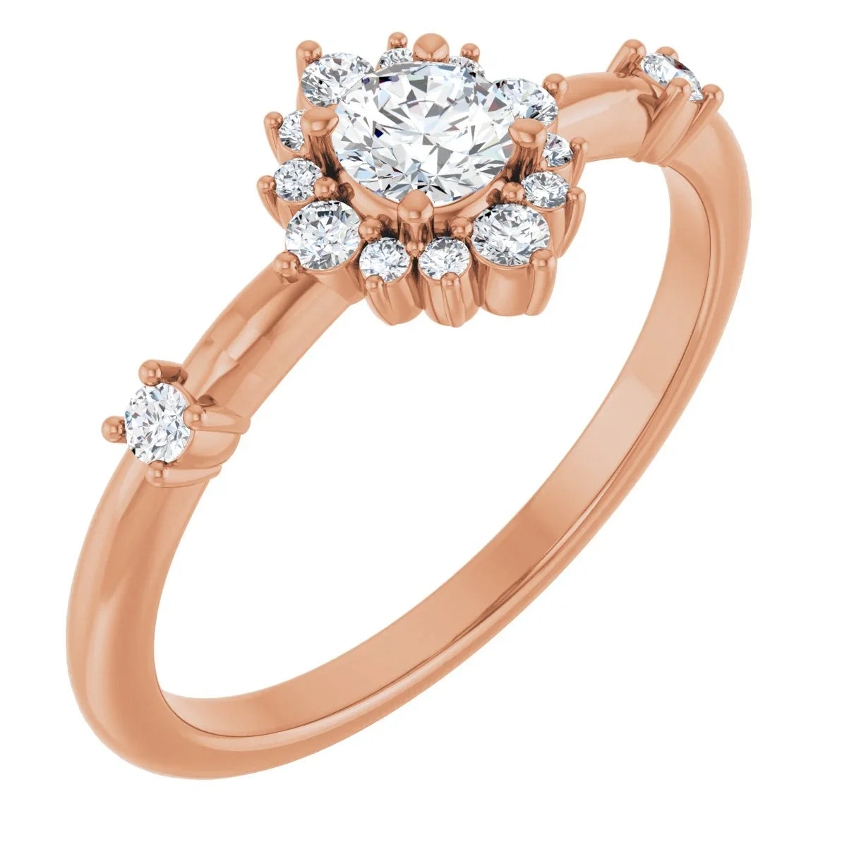 14K Rose 3/8 CTW Natural Diamond Ring 72088:6055:P