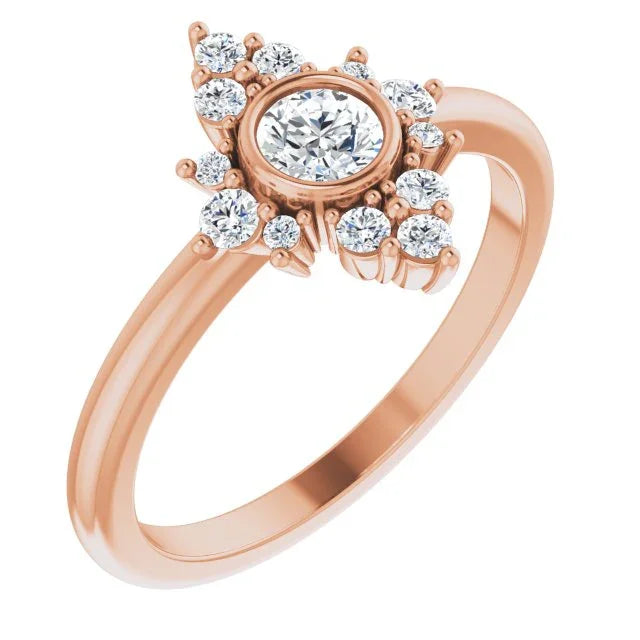 14K Rose 3/8 CTW Natural Diamond Ring 72089:6039:P